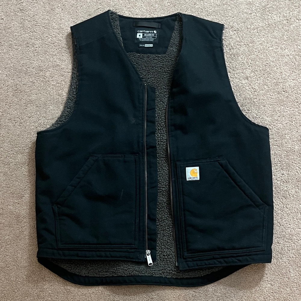 Carhartt Black Fleece-Lined Vest